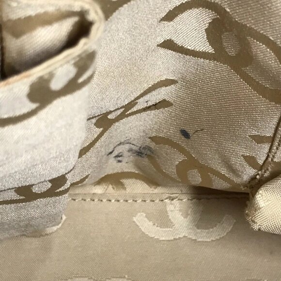 CHANEL Turnlock CC CC Mark Bag Tote Bag Hand Bag Leather Beige - Picture 13 of 16